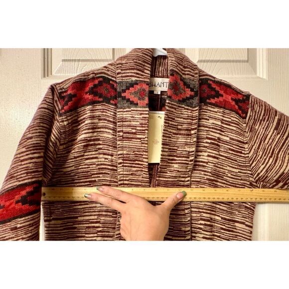 NWT BHANTI Women's Rishikesh Fringe Bottom Himalayan Open Front Cardigan Small - Picture 11 of 12
